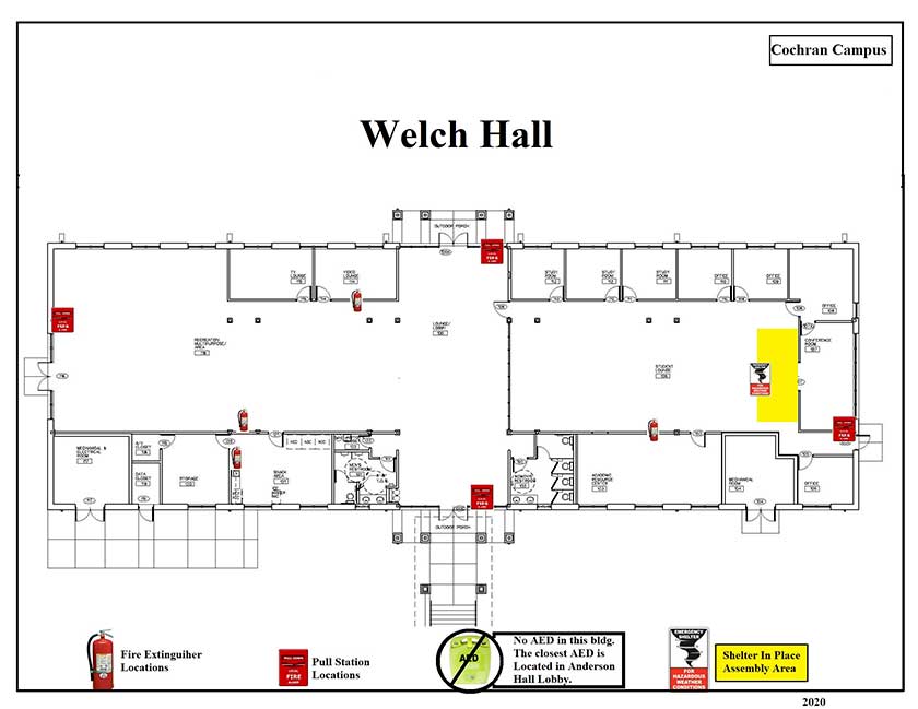 Welch Hall Safety Diagram